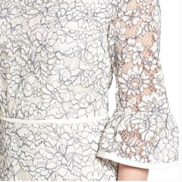 Draper James White & Blue Western Lace 'Rosslyn' Dress - Size 8 - Picture 10 of 10